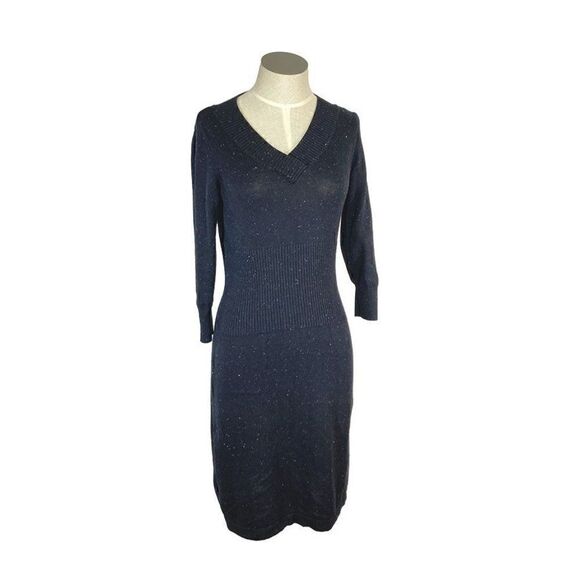 Royal Robbins XS Black Sweater Dress Multi-Colored Specks Art To Wear Nordic - Picture 1 of 7